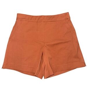 SPANX On The Go Polished 6" Bronze Glow Stretch High Rise Shorts Women’s Small